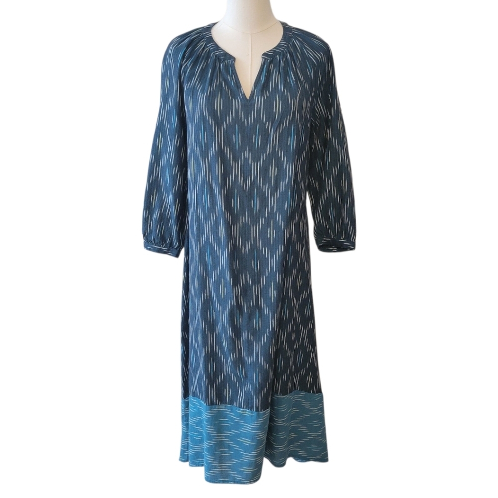 J. Jill Green Cotton Midi Tunic Dress Size XS - Picture 2 of 6